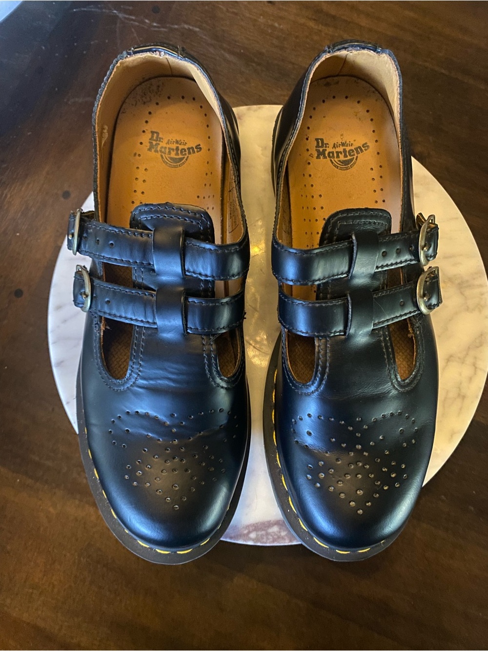 Dr. Martens Black Double-Strap Mary Jane Loafers